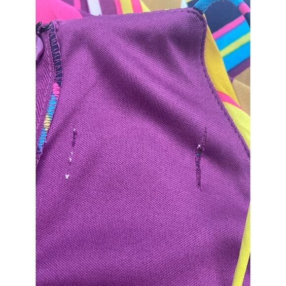 Calvin Klein Women Multicolored Accordion Pleat Trapeze Dress Size S - Picture 7 of 8